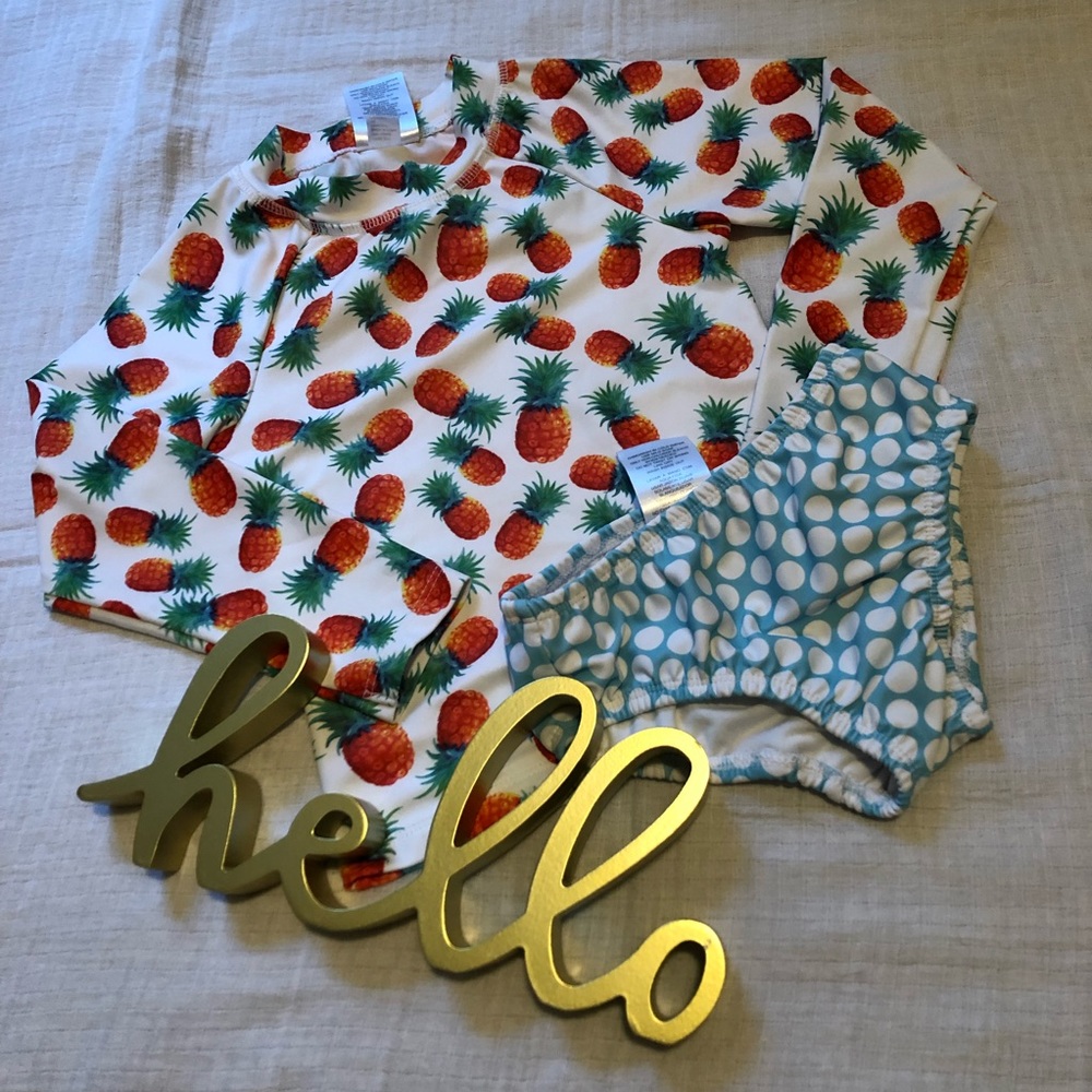 Sol Swim Pineapple Suit, 3T